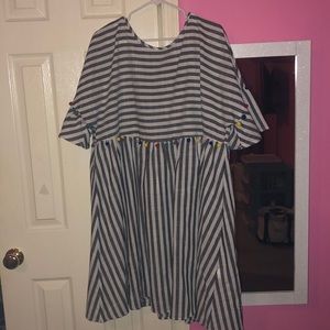 Grey striped dress